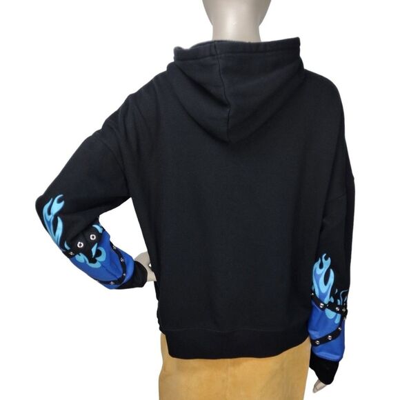 Disney Villains Hades Hercules "Cursed" Studded Harness Hoodie Sweatshirt - Picture 5 of 8